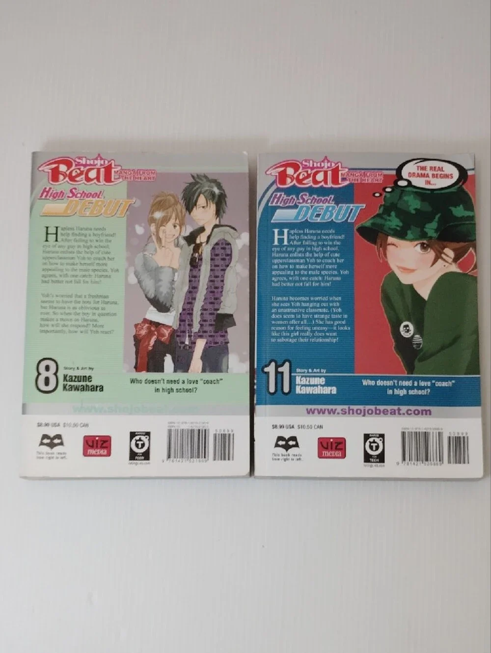 Absolute Boyfriend Vol 1,2,and 3 & High School Debut 4,6,8*and 11 Manga Set